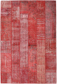 Tapete Patchwork 201X302 Vermelho (Lã, Turquia)