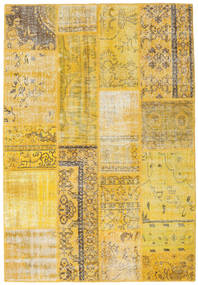 Tapete Patchwork 140X204 Laranja/Amarelo (Lã, Turquia)