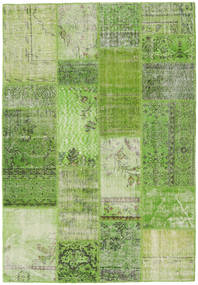  Patchwork Koberec 141X203 Vlněný Zelená Malý Carpetvista