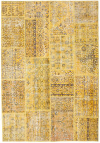160X231 Patchwork Teppich Moderner Orange/Beige (Wolle, Türkei) Carpetvista
