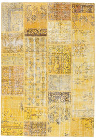 160X230 Patchwork Teppich Moderner Orange/Gelb (Wolle, Türkei) Carpetvista