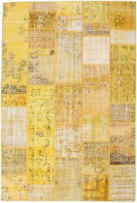Patchwork Rug 202X300 Orange/Yellow Wool, Turkey Carpetvista