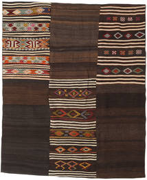 185X220 Kilim Patchwork Rug Modern Brown/Beige (Wool, Turkey) Carpetvista