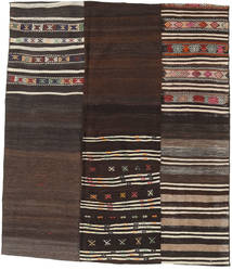 179X207 Kilim Patchwork Rug Modern Brown/Orange (Wool, Turkey) Carpetvista