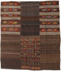 197X226 Kilim Patchwork Rug Modern Brown/Beige (Wool, Turkey) Carpetvista