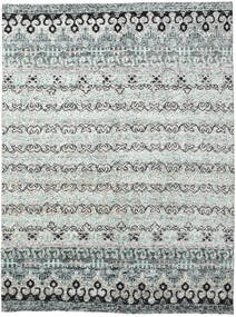 Quito 280X380 大 グレー シルクカーペット 絨毯