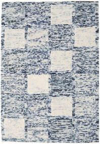 160X230 Box Drop Rug - Blue/Off White Modern Blue/Off White (Wool, India)
