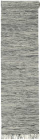 Vilma 80X400 Small Dark Grey/Light Grey Plain (Single Colored) Runner Wool Rug