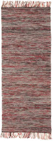  80X300 Plain (Single Colored) Small Vilma Rug - Red/Multicolor Wool
