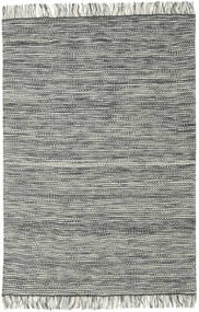  140X200 Plain (Single Colored) Small Vilma Rug - Dark Grey/Light Grey Wool