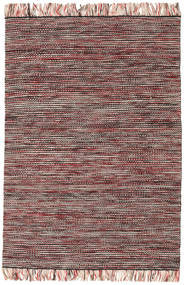 Vilma 140X200 Small Red/Multicolor Plain (Single Colored) Wool Rug 