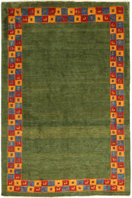 Gabbeh Persisch Teppich 200X295 Grün/Orange Wolle, Persien/Iran Carpetvista
