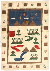  111X159 Small Gabbeh Persia Rug Wool, Carpetvista