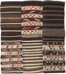 192X220 Kilim Patchwork Rug Modern Brown/Beige (Wool, Turkey) Carpetvista