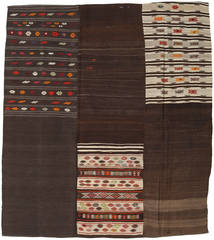 204X227 Kilim Patchwork Rug Modern Brown/Beige (Wool, Turkey) Carpetvista
