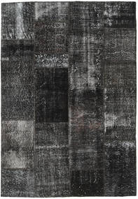  Patchwork Rug 160X232 Wool Dark Grey/Grey Carpetvista