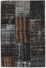 121X183 Patchwork Rug Modern Dark Grey/Brown (Wool, Turkey) Carpetvista