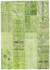 161X228 Tapete Patchwork Moderno Verde (Lã, Turquia) Carpetvista