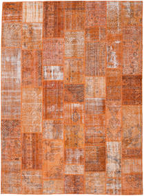  Patchwork Rug 272X372 Wool Orange/Brown Large Carpetvista