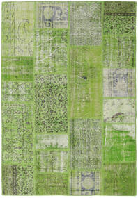 Patchwork Rug 161X234 Green Wool, Turkey Carpetvista