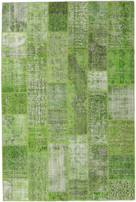 201X300 Patchwork Vloerkleed Modern Groen (Wol, Turkije) Carpetvista