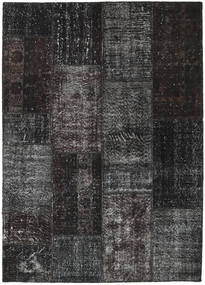  Patchwork Rug 164X231 Wool Dark Grey/Grey Carpetvista