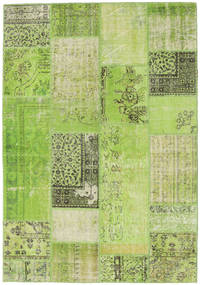 161X232 Tapete Patchwork Moderno Verde (Lã, Turquia) Carpetvista