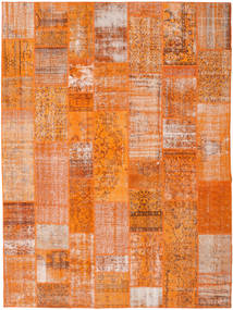  Patchwork Rug 276X368 Wool Orange/Beige Large Carpetvista
