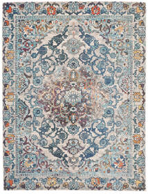 Cheverny 240X300 Large Blue/Cream White Medallion Rug