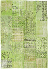Patchwork Rug 160X233 Green/Light Green Wool, Turkey Carpetvista