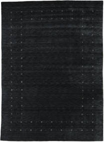  240X340 Eén Kleur Groot Loribaf Loom Fine Delta Vloerkleed - Zwart/Grijs Wol