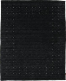  200X240 Plain (Single Colored) Loribaf Loom Fine Delta Rug - Black/Grey Wool