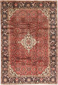  Orientalisk Hosseinabad Matta 210X307 Brun/Röd Ull, Persien/Iran Carpetvista