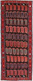Tappeto Persiano Hamadan Patina 155X395 Passatoie Rosso/Rosso Scuro (Lana, Persia/Iran)