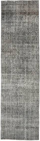 90X333 絨毯 カラード ヴィンテージ モダン 廊下 カーペット グレー/ダークグレー (ウール, トルコ) Carpetvista
