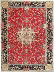 絨毯 ペルシャ タブリーズ パティナ 署名: Bradaran 283X385 レッド/茶色 大きな (ウール, ペルシャ/イラン)