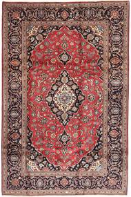 Tapete Kashan 198X300 Vermelho/Vermelho Escuro (Lã, Pérsia/Irão)