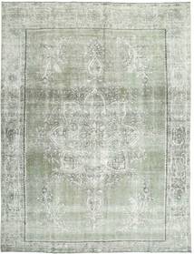  Colored Vintage Rug 283X360 Persian Wool Green/Grey Large Carpetvista