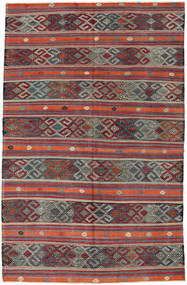 179X277 Alfombra Kilim Turquía Oriental Rojo/Gris (Lana, Turquía) Carpetvista