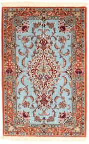  Persischer Isfahan Seidenkette Teppich 75X118 ( Persien/Iran)