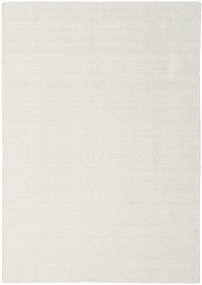 Kelim Loom 160X230 Cream White Plain (Single Colored) Wool Rug