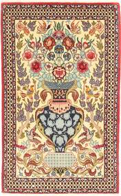  70X113 小 イスファハン 絹の縦糸 絨毯