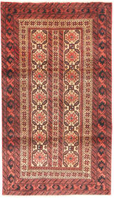 絨毯 ペルシャ バルーチ 88X158 レッド/ベージュ (ウール, ペルシャ/イラン)