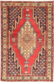  Orientalischer Hamadan Teppich 126X200 Rot/Beige Wolle, Persien/Iran Carpetvista