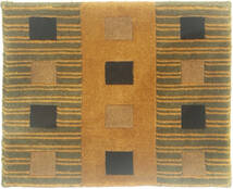 絨毯 ギャッベ ペルシャ 35X50 正方形 茶色/オレンジ (ウール, ペルシャ/イラン)