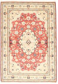 98X140 Yazd Teppich Orientalischer Beige/Rot (Wolle, Persien/Iran) Carpetvista
