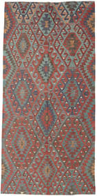 Kelim Türkei Teppich 163X342 Rot/Grau Wolle, Türkei Carpetvista