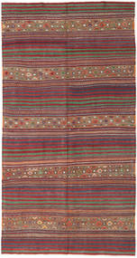  Kelim Vintage Türkei 155X294 Vintage Wollteppich Rot/Orange Klein 