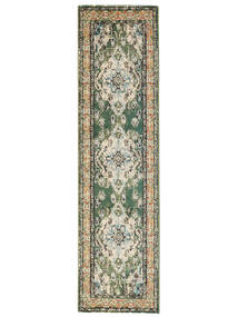 Leia 80X300 Small Green Medallion Runner Rug