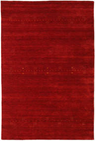 190X290 Loribaf Loom Fine Eta Tæppe - Rød Moderne Rød (Uld, Indien)